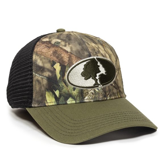 🐳 NWT MOSSY OAK FITTED HAT MEN'S MESH BACK CAMO - Picture 4 of 5